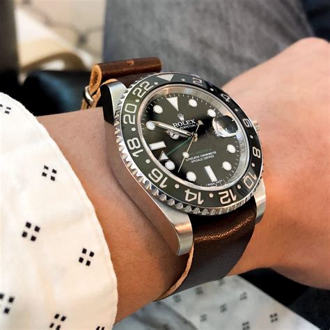 leather strap for rolex gmt master|rolex gmt master i straps.